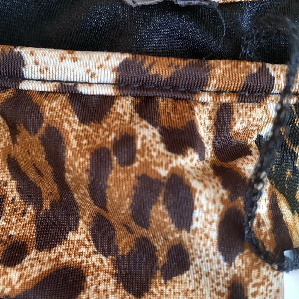 Leopard Print Bikini Bottoms Size L